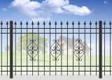 Забор кованый с красивым орнаментом