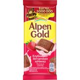 Шоколад Альпен Голд молочный Клубнично-йогуртовая начинка, 85 г