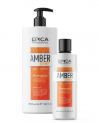 Шампунь Epica AMBER SHINE ORGANIC для восстановления и питания волос с облепиховым маслом, глюконам