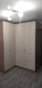 Шкаф угловой в гостиную серый