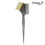 Кисть для краски с мягкой щетиной и с расческой OLLIN Professional
