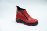 Ботинки женские Clovis красные, 2 молнии А. 0741476
