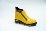 Ботинки женские Clovis желтые, 2 молнии А. 0741476