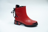 Ботинки женские Clovis красные, каблук А. 8401