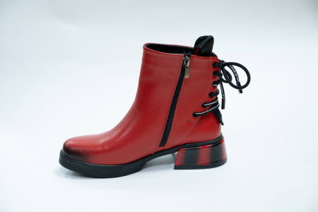 Ботинки женские Clovis красные, каблук А. 8401