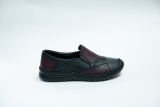 Туфли женские Meego Comfort черные, бордовые А. 608