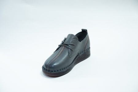 Туфли женские Meego Comfort серые, шнурки А. А5323-5