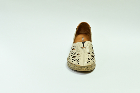 Туфли летние женские бежевые Lobas Shoes А. 7104-1