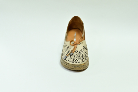 Туфли летние женские бежевые Lobas Shoes А. 7187-1