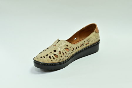 Туфли летние женские бежевые Demmur А. 3104-1