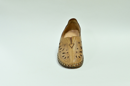 Туфли летние женские светло-коричневые Hangao А. 558 A-59