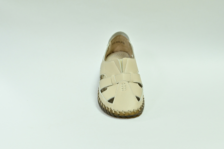 Туфли летние женские бежевые Hangao А. А 556-5