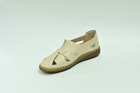 Туфли летние женские бежевые Hangao А. А 556-5