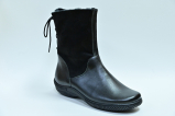 Ботинки женские зимние L. Potti черные, комбинированные, шнуровка, 3961