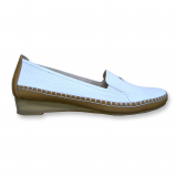 Туфли женские L.Potti бело-бежевые А.3052
