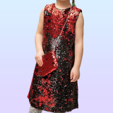 Платье детское с пайетками двухцветное