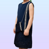 Платье детское без рукавов с блестками и декором