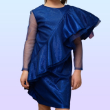Платье детское с длинными прозрачными рукавами