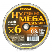 Шнур Daiwa UVF Hyper Mega Sensor 6x#0.8 d-0.148 мм 12,5 lb 100 m 9671*