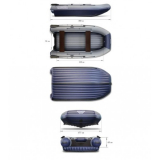 Надувная моторная лодка ФЛАГМАН-DK 380 серо-синяя