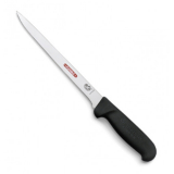 Нож филейный VICTORINOX Fibrox с гибким изогнутым лезвием 20см, черный 5.3763.20