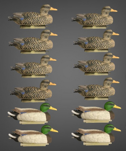 Чучела Утки Кряквы Mallard OscarDecoys® Duck 3D Elite (8уток+4селезня)