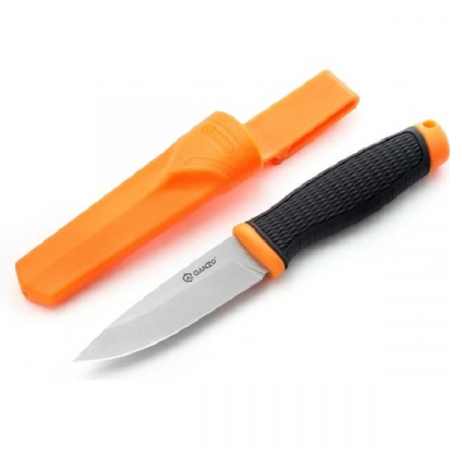 Нож Ganzo G806 черный с оранжевым
