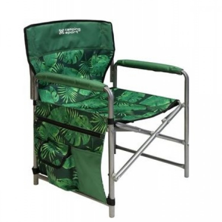 Кресло складное 1 КС1/2 с тропическими листьями тёмный