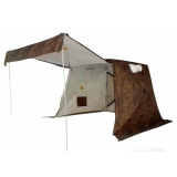 Палатка КУБ 4 Т(трехслойная) камыш кор с навесом
