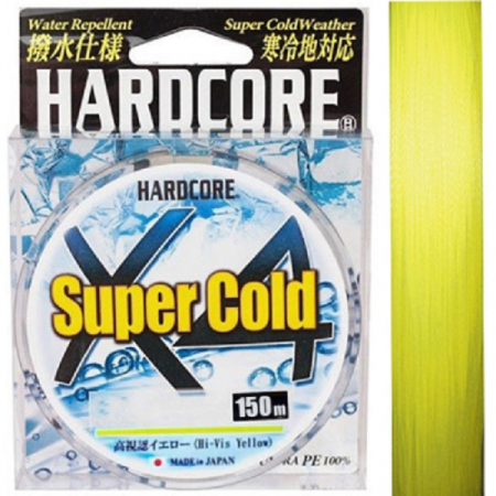 Плетеный шнур Duel PE Hardcore Super Cold  X8 150м #0.6  0.13мм  yellow