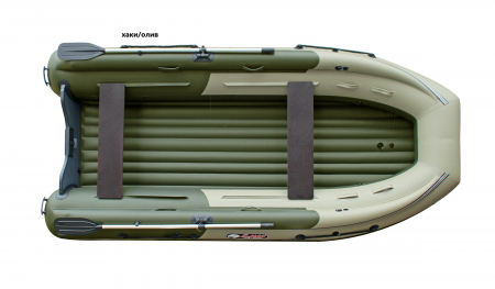 Лодка Reef Triton 370 Fi S-Max НД с интегрированным фальшбортом (хаки-оливковый)