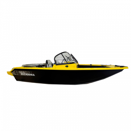 Лодка VOLZHANKA 46 Fish желтый, карбон с мотором YAMER EF60 FVEL-T 46F 73 D525