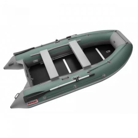 Моторная лодка ПВХ Hunter Keel 3500 зеленый/серый КОМБИ