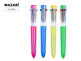 Ручка 10- цветная MAZARI WARNA , автомат, цвет корпуса  ассорти