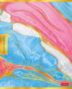 Тетрадь 80л клетка обл. металлизир. картон серия -Яркий мрамор-