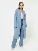Женское демисезонное пальто голубое