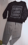 Кофта черная Always louhg loudly для девочки