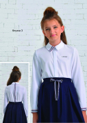 Блузка для девочки нарядная белая 003