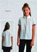 Блузка для девочки нарядная белая 015