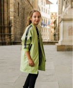 Плащ для девочки зеленый «Викки» Orso Bianco. Коллекция весна 2020