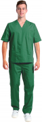 Костюм мужской хирурга (ткань ТиСи), темно-зеленый