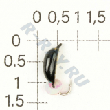 Мормышка 07-330-100-05 Пингвин D 3 коронка латунь пайетка 0,7гр. (уп. 20шт) ЗМ
