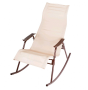 Кресло-качалка Нарочь 110х62х94 см металл коричневый/бежевый