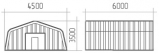 Бескаркасный разборный арочный ангар площадью 27 м2