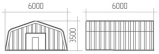Бескаркасный разборный арочный ангар площадью 36 м2