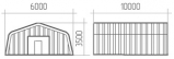 Бескаркасный разборный арочный ангар площадью 60 м2