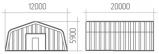 Бескаркасный разборный арочный ангар площадью 240 м2