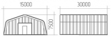Бескаркасный разборный арочный ангар площадью 450 м2