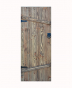 Дверь банная на иглах состаренная древесина