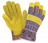 Спилковые комбинированные перчатки 2Hands 0115CBSA желтые